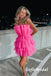 Sexy Barbie Pink Tulle Sweetheart A-Line Mini Dresses/ Homecoming Dresses, HD0259