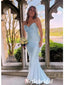 Sexy Soft Satin Sweetheart Sleeveless Mermaid Maxi Prom Dress, PD01155