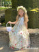 Spaghetti Straps Little Wedding Guest Tulle Unique A-line Flower Girl Dresses, FGS0036