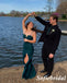 Sexy Shiny Spaghetti Straps Sleeveless Side Slit Mermaid Floor Length Prom Dress, PD01087