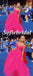 Sexy Tulle Spaghetti Straps V-Neck Sleeveless A-Line Floor Length Prom Dress, PD01098