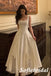 Sexy Spaghetti Straps Square Sleeveless A-Line Floor Length Prom Dress, PD01050