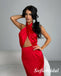 Sexy Soft Satin Halter Sleeveless Memmaid Floor Length Prom Dress, PD01071