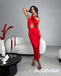 Sexy Soft Satin Halter Sleeveless Memmaid Floor Length Prom Dress, PD01071
