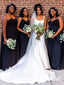 Mismatched Sexy Soft Satin Sleeveless A-Line Floor Length Bridesmaid Dresses, SFWG00544