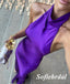 Sexy Soft Satin Halter Sleeveless Mermaid Long Prom Dresses, PD01005