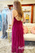 Sexy Tule Spaghetti Straps V-Neck Sleeveless Criss-Cross A-Line Long Prom Dresses, PD01009
