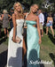 Sexy Soft Satin Spaghetti Straps Sleeveless Backless Mermaid Prom Dress, PD01021