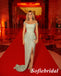 Sexy Sequin Off Shoulder Sleeveless Side Slit Mermaid Long Prom Dresses, PD0924