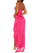 Sexy Soft Satin Spaghetti Straps Sleeveless Side Slit Mermaid Floor Length Prom Dress, PD01055