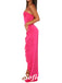 Sexy Soft Satin Spaghetti Straps Sleeveless Side Slit Mermaid Floor Length Prom Dress, PD01055