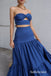 Sexy Sweetheart Two Pieces Sleeveless A-Line Long Prom Dresses, PD0895
