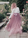V-neck Lace Wedding Dresses, Country Wedding Dresses, Romantic Tulle Wedding Dresses, WD0272