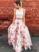2 pieces Lace Top Floral Prom Dresses, Lovely Prom Dresses, Simple Prom Dresses, Cheap Prom Dresses, PD0353