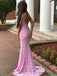 V-neck Lace Beaded Long Mermaid Prom Dresses, Cheap Prom Dresses, PD0772