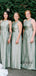 Simple Scoop Neck Satin Cheap Bridesmaid Dresses,SFWG0031