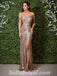 Sexy Charming Sequin Off Shoulder V-Neck Side Slit Mermaid Long Prom Dresses,SFPD0262