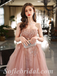Gorgeous Tulle Sweetheart Sleeveless A-Line Long Prom Dresses/Ball Gown With Applique And Beading,SFPD0517