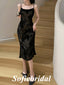 Sexy Spaghetti Straps Sleeveless Short Prom Dresses/Homecoming Dresses With Split,HD0218