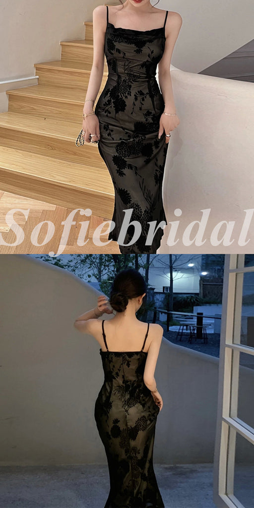 Sexy Spaghetti Straps Sleeveless Short Prom Dresses/Homecoming Dresses With Split,HD0218