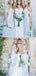 Mismatched Different Styles Chiffon Pale Blue Sexy A Line Floor-Length Cheap Bridesmaid Dresses, WG104