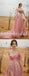 Elegant Tulle One Shoulder Sleeveless Side Slit A-Line Long Prom Dresses With Applique,SFPD0593