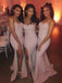 Spaghetti Straps Mermaid Side Slit Long Bridesmaid Dresses Online,SFWG00381
