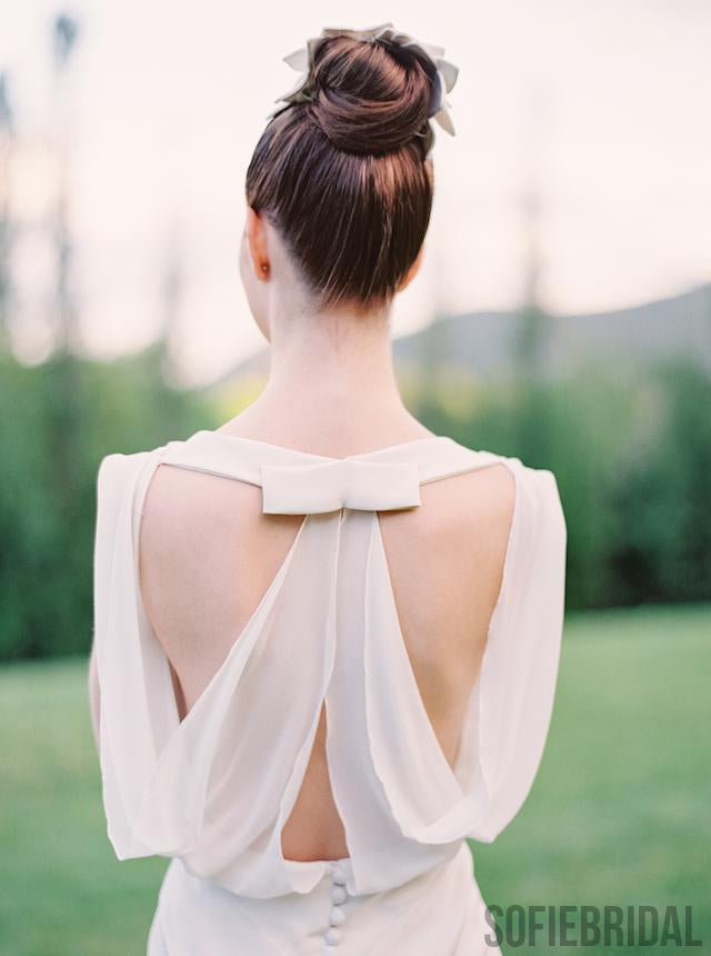 Ivory Short Mermaid Bridesmaid Dresses, Special Wedding Guest Dresses, PD0896