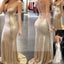 Sexy Backless Halter Mermaid Sequin Bridesmaid Dress Cheap Long Prom Dress Evening Gown, WG23