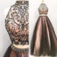 2 pieces Rhinestone Beaded Tulle Prom Dresses, Popular Affordable Long Prom Dresses, PD0318