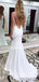 Mermaid Spaghetti Straps V-neck Backless Sexy Prom Dresses, PD1012