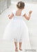 A-line Sleeveless Square  Neck Tea-Length Flower Girl Dresses, FG0108