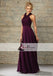 Purple Chiffon Bridesmaid Dresses, Long Bridesmaid Dresses, Cheap Bridesmaid Dresses, PD0496