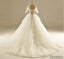 Sweetheart Off Shoulder Half Sleeve Ivory Lace Tulle Ball Gown Lace Up Wedding Dresses, WD0111