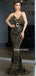 Sexy V-neck Mermaid Sequin Elegant Prom Dresses,SFPD0162