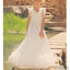V-neck Ivory Tulle Appliques A-lone Long Little Girl Dresses, Lovely Flower Girl Dresses, FG065