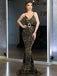 Sexy V-neck Mermaid Sequin Elegant Prom Dresses,SFPD0162