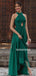 Simple Halter Green A-line Chiffon Prom Dresses,SFPD0172