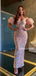 Simple Off-shoulder Mermaid Sequin Long Prom Dresses,SFPD0124