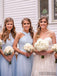A-Line Floor-lrngth Sleeveless Bridesmaid Dresses With Pleats, BD1048