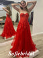 Sexy Sexy Tulle And Lace Sweetheart Sleeveless A-Line Long Prom Dresses,SFPD0736