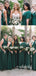 Simple Green Floor Length Cheap Bridesmaid Dresses,SFWG0033