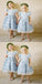 A-line Round Neck Cap Sleeves Lace Appliques Flower Girl Dresses, FG097