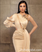 Sexy One-Shoulder Charmeuse Mermaid Prom Dress with Beadings,SFPD0206
