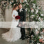 Round Neck V-back Wedding Dresses, Long Sleeve Jersey Tulle Wedding Dress, Bridal Gown, WD0270