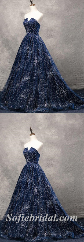 Sexy Charming Special Tulle Sweetheart V-Neck A-Line Long Prom Dresses,SFPD0433