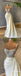 Elegant White Satin Spaghetti Straps Mermaid Evening Prom dresses With Beadings,SFPD0208
