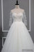 New Arrival Half Sleeve A-line Lace Tulle Zip Up Wedding Dresses, Popular Bridal Gown, WD0235