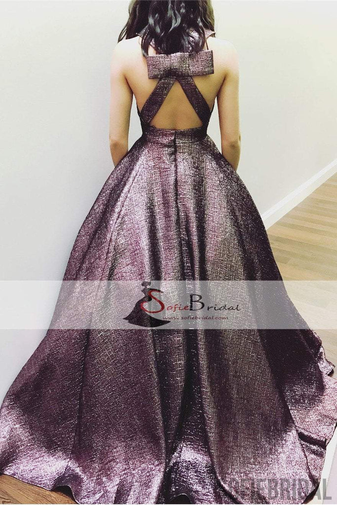 V-neck A-line Gorgeous, Elegant Prom Dresses, Affordable Prom Dresses, Prom Dresses, PD0434