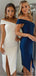 Sheath One-shoulder Simple Train Homecoming Dress With Split, HD0144